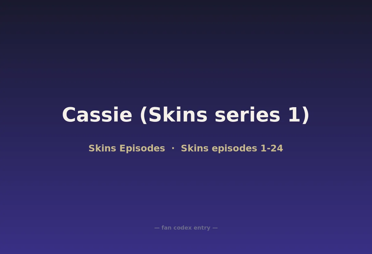 Cassie (Skins series 1)